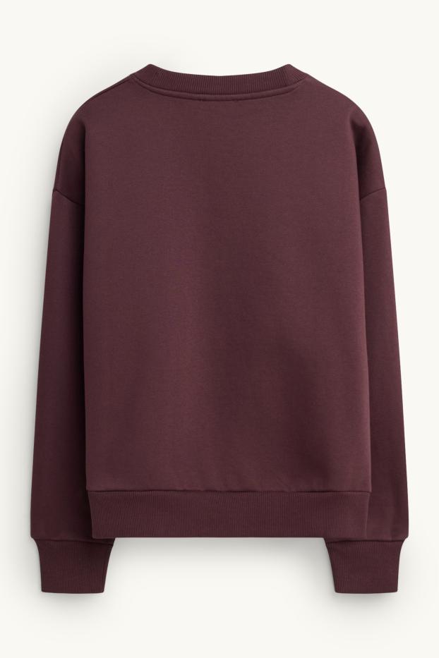 Women - Sweatshirt - shiny - Claude Monet - bordeaux