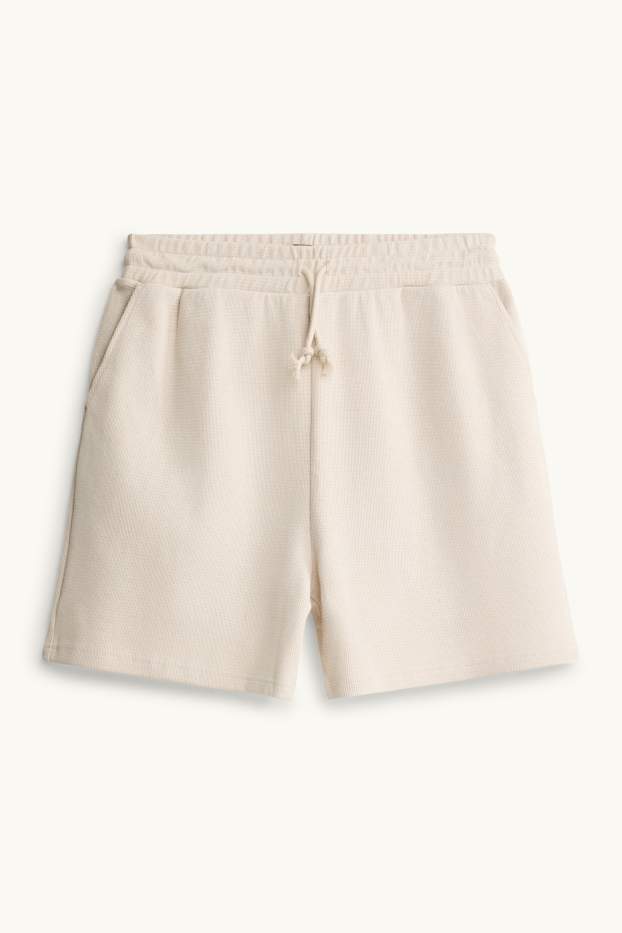 Herren - Sweatshorts - hellbeige