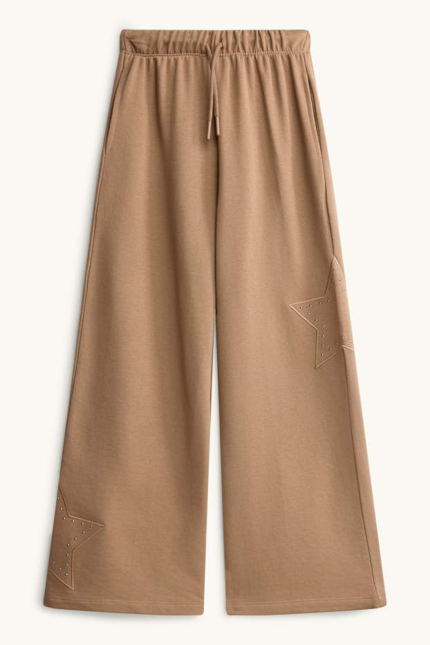 Kinderen: meisjes - Ster - joggingbroek - lichtbruin