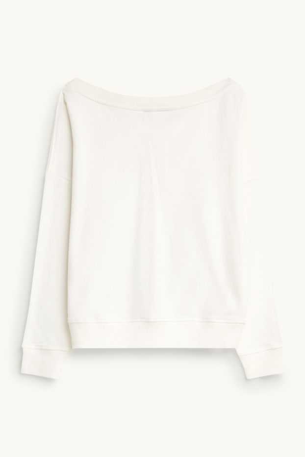 Donna - Felpa - bianco crema