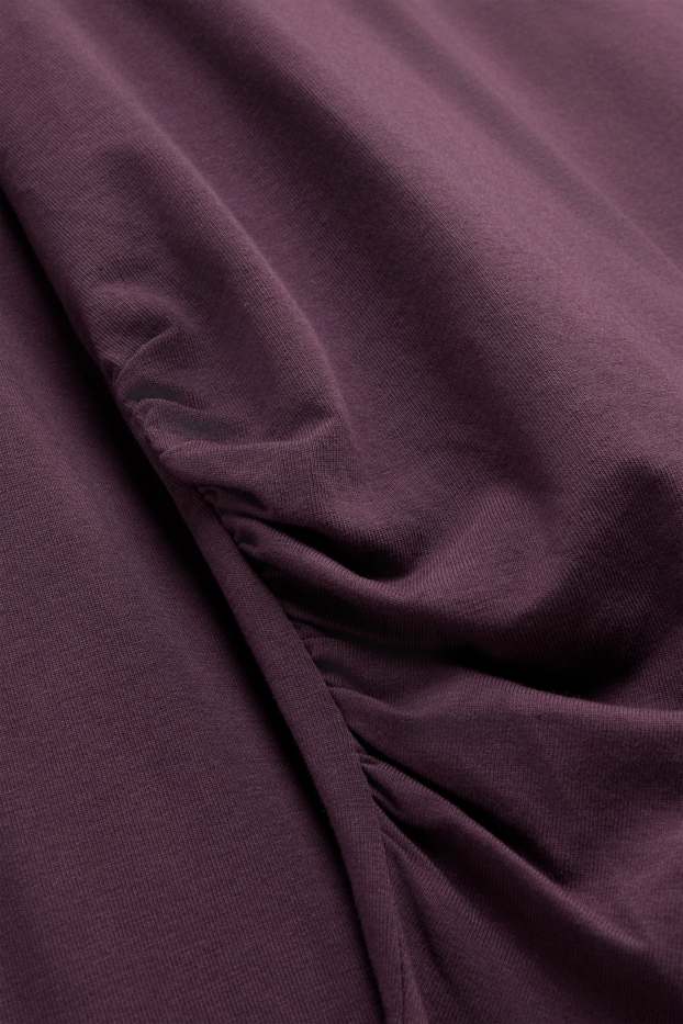 Femei - Tricou cu mânecă lungă - slim fit - bordo