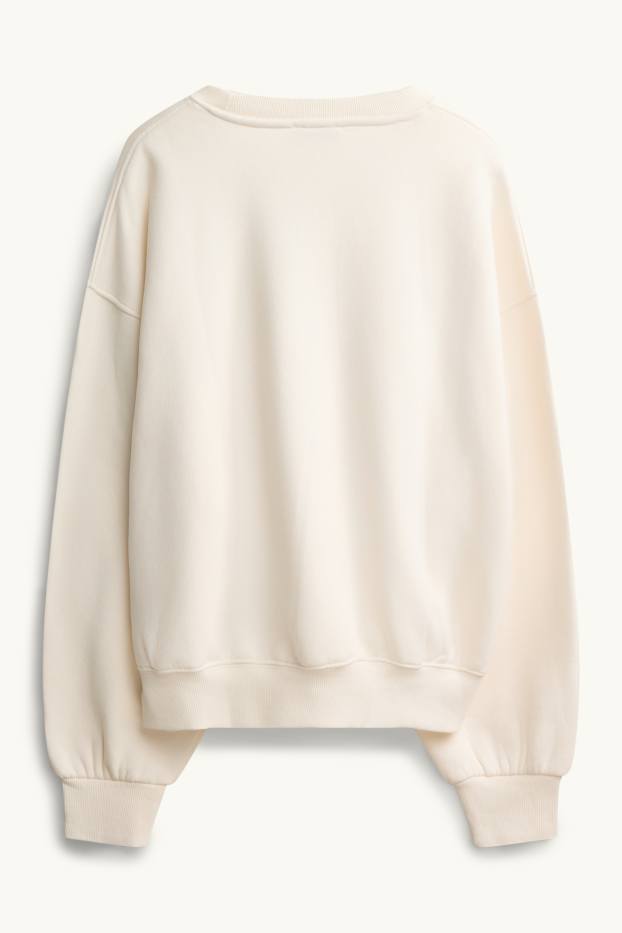 Damen - Oversized-Sweatshirt - cremeweiss