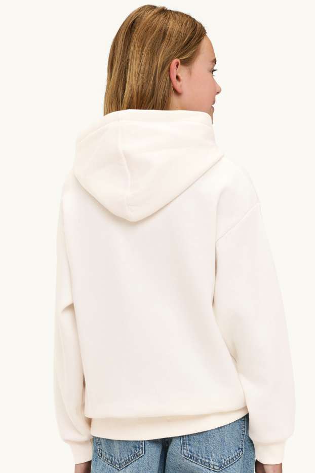 Enfants filles - Portland - sweat à capuche - marron / blanc crème
