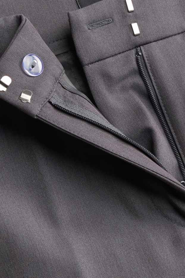 Femmes - Pantalon de bureau - mid waist - cigarette fit - gris