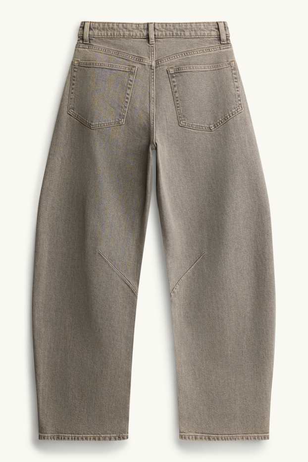 Damen - Barrel Jeans - Mid Waist - jeansgrau