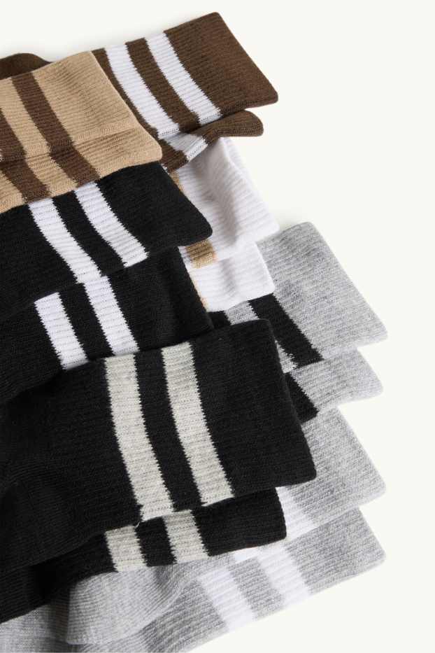 Bambini - Confezione da 7 - calze da tennis - marrone / bianco crema