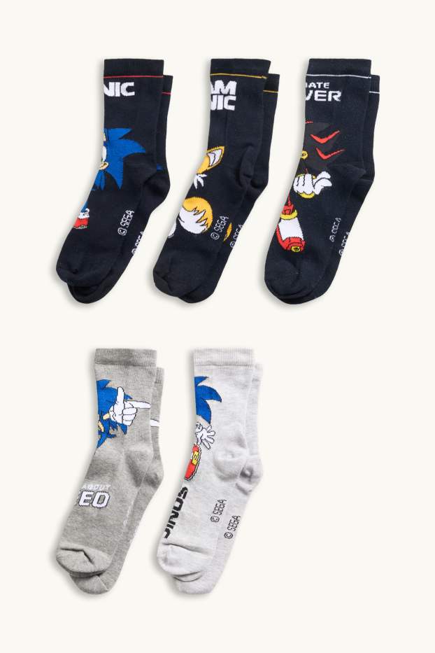 Kinderen: jongens - Sokken - donkerblauw / grijs