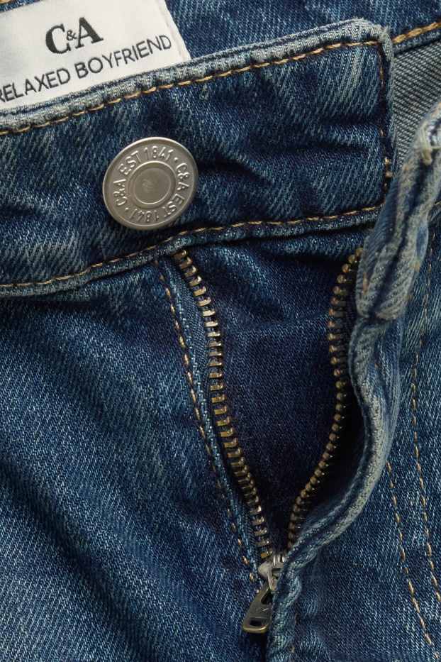 Dámské - Boyfriend jeans - mid waist - džíny - tmavomodré
