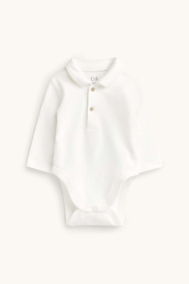 Baby: jongens - Newborn outfit - wit / blauw