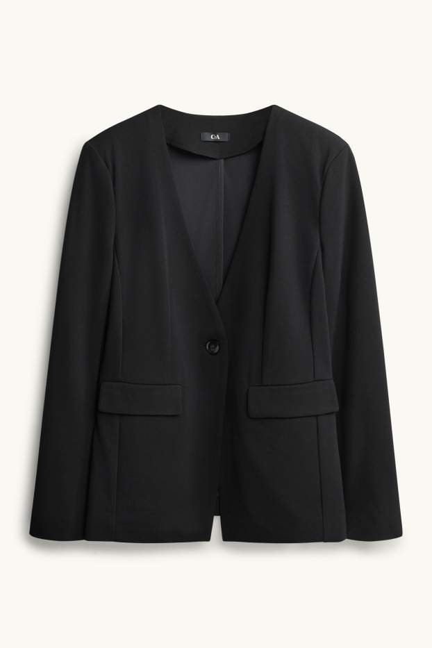 Dames - Business-blazer - regular fit - zwart