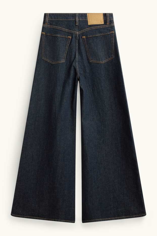 Damen - Wide Leg Jeans - High Waist  - dunkelblau