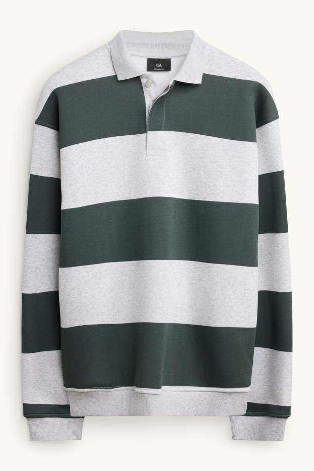 Men - Sweatshirt - dark green / gray