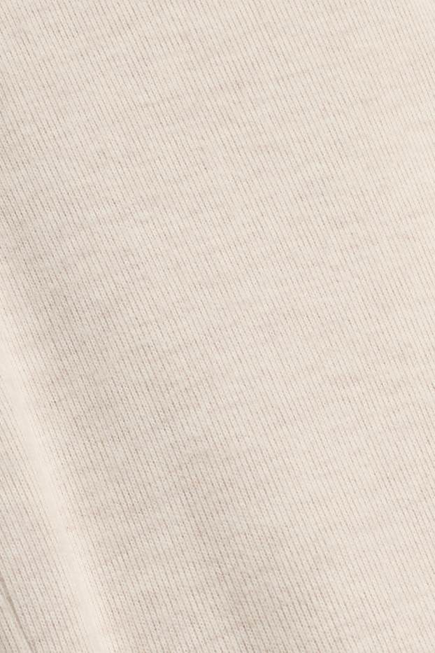 Femei - Pantaloni de trening - reiați - bej deschis