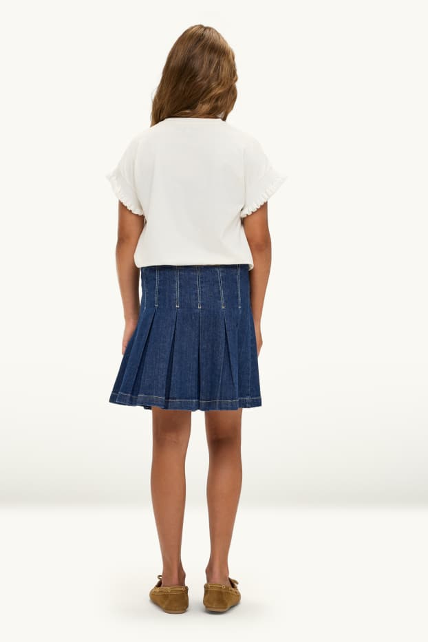 Kinderen: meisjes - Spijkerrok - jeansdonkerblauw
