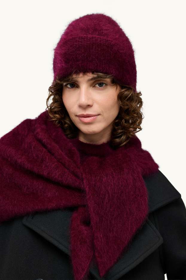 Dona - Gorra de caixmir - bordeus