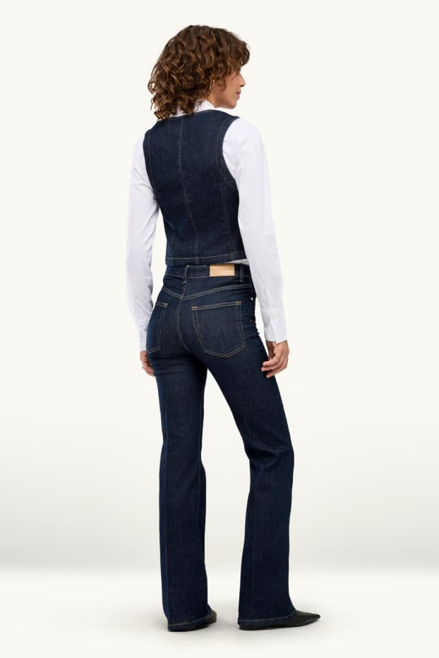 Dona - Flared jeans - mid waist - LYCRA® - texà blau fosc