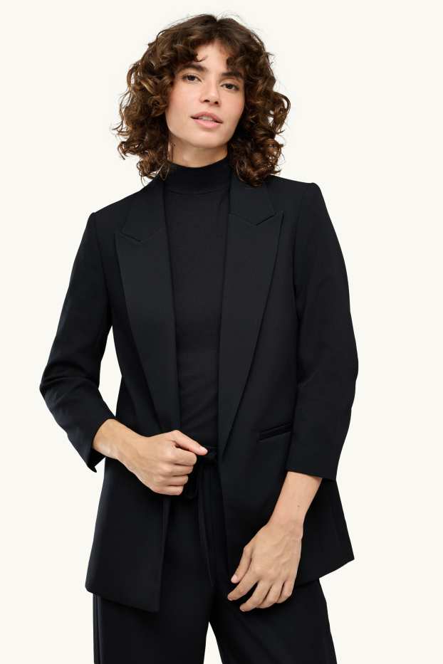 Dames - Business-blazer - regular fit - donkerblauw