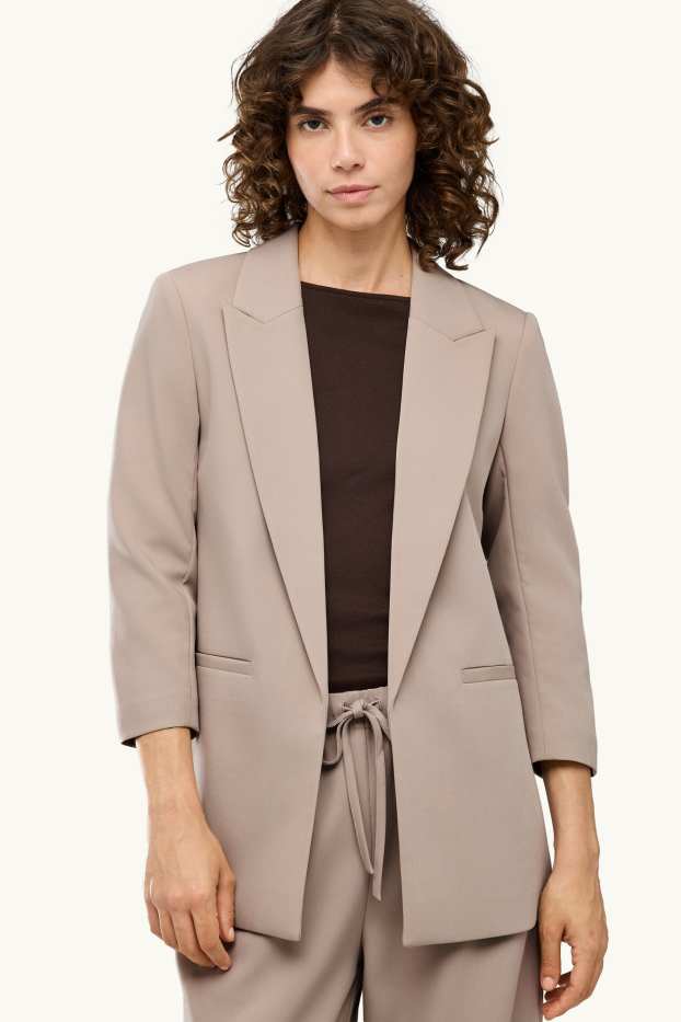Dames - Business-blazer - regular fit - beige