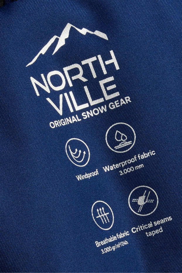 Nen - Granota per a la neu amb caputxa - folrada - impermeable - beix/blau