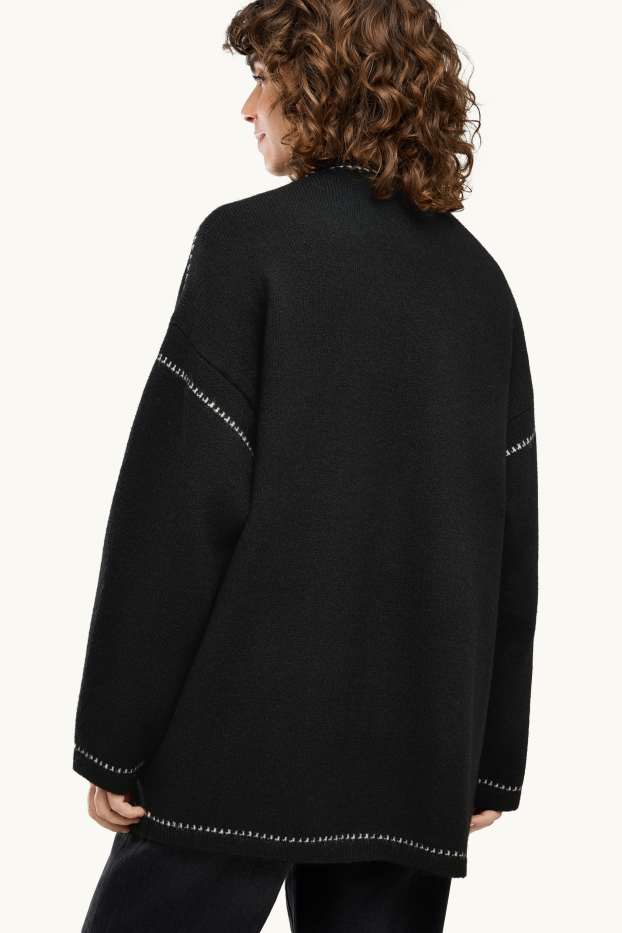 Damen - Strickjacke - schwarz