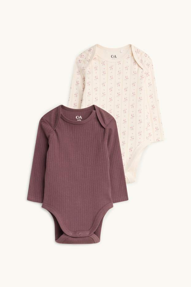 Baby Girls - Multipack of 2 - baby bodysuit - creme