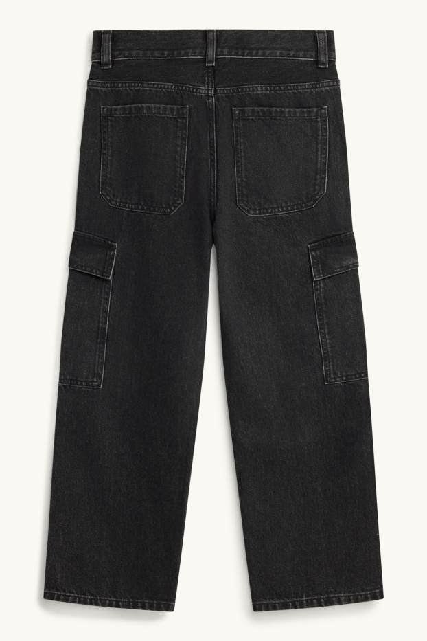 Copii - Băieți - Cargo jeans - negru