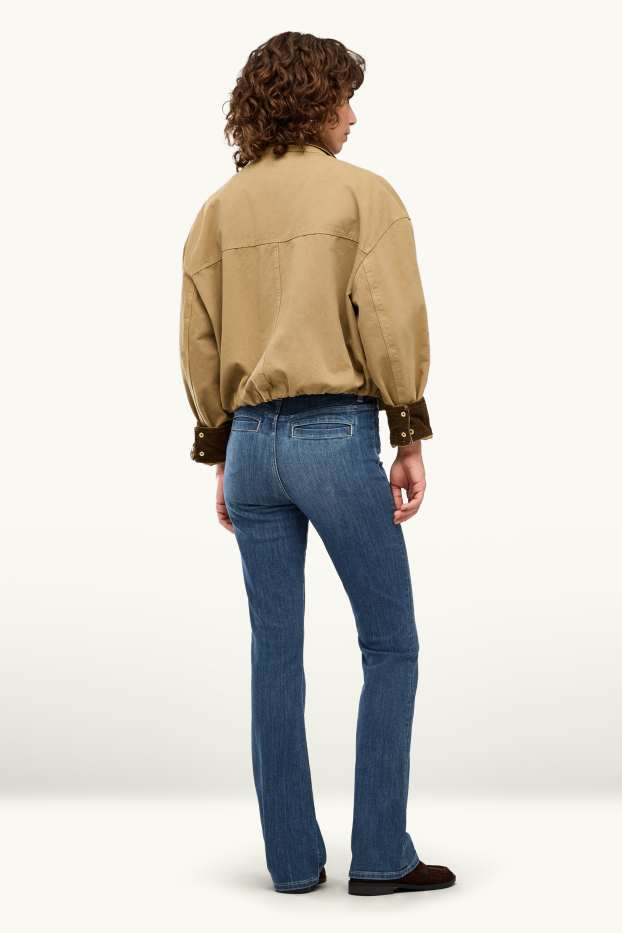 Femei - Bootcut jeans - talie medie - denim-albastru