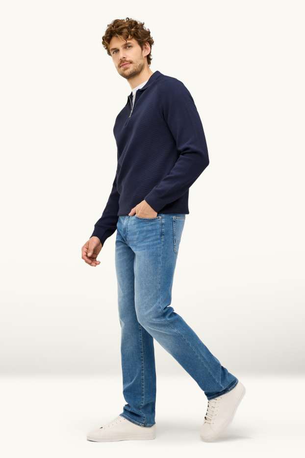 Bărbați - Straight jeans - Flex jog denim - denim-albastru