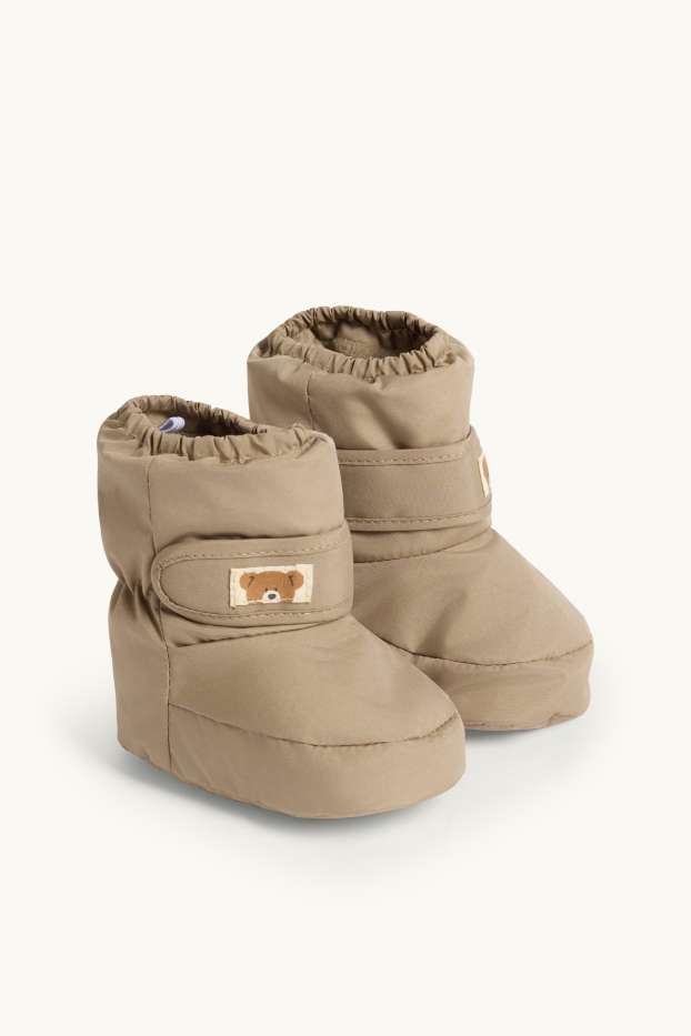 Unisexe - Teddy bear - petite chaussure pour bébé - beige