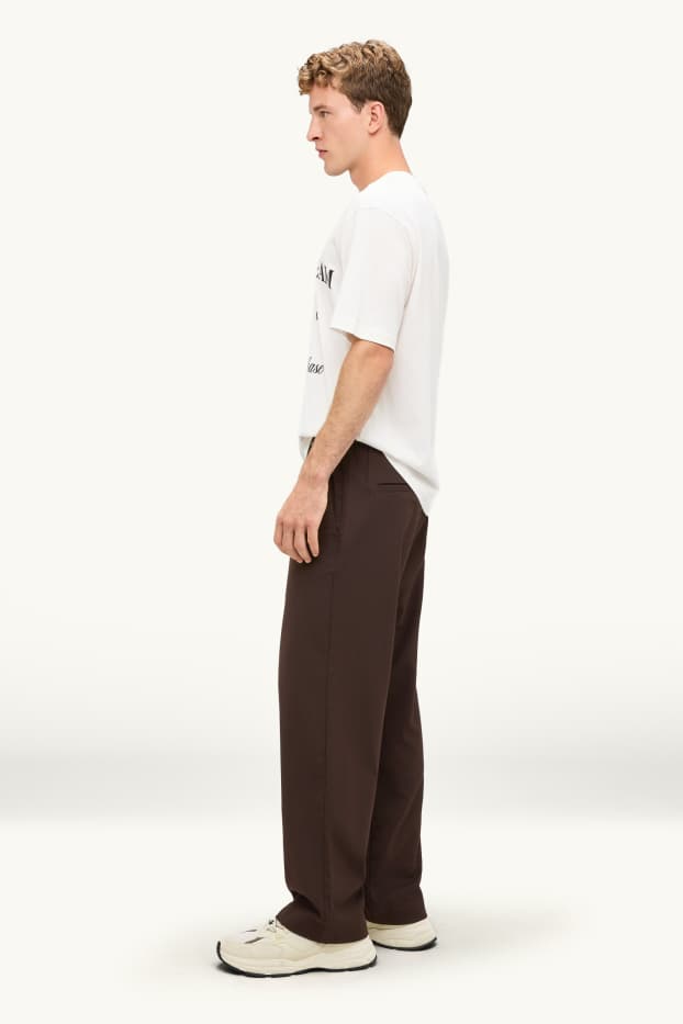 Unisex - Kalhoty - relaxed fit - hnědá