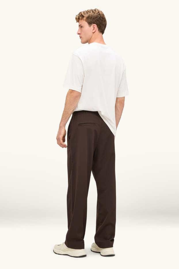 Unisex - Kalhoty - relaxed fit - hnědá