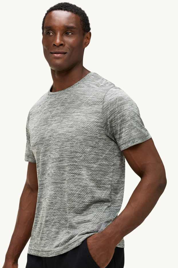 Hommes - Haut de sport - regular fit - gris chiné
