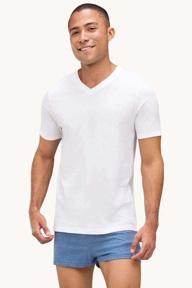 Hommes - Lot de 2 - maillots de corps - blanc