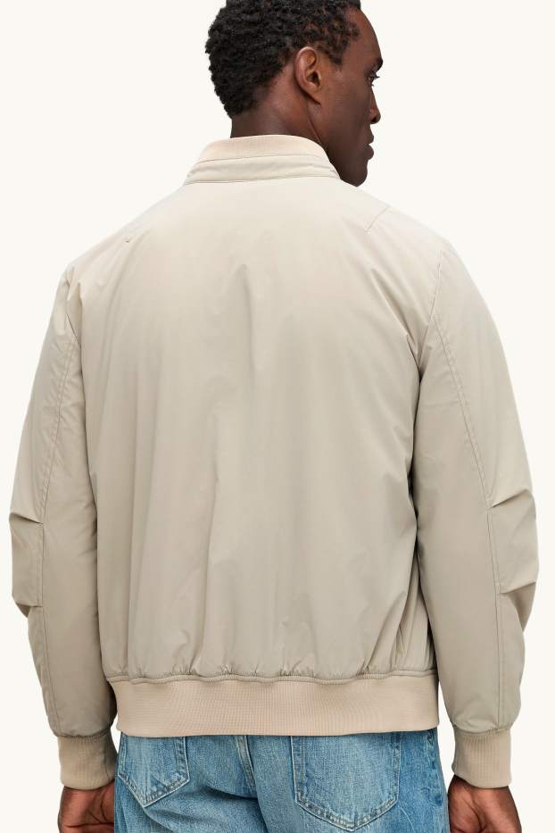Heren - Bomberjack - gevoerd - waterafstotend - beige