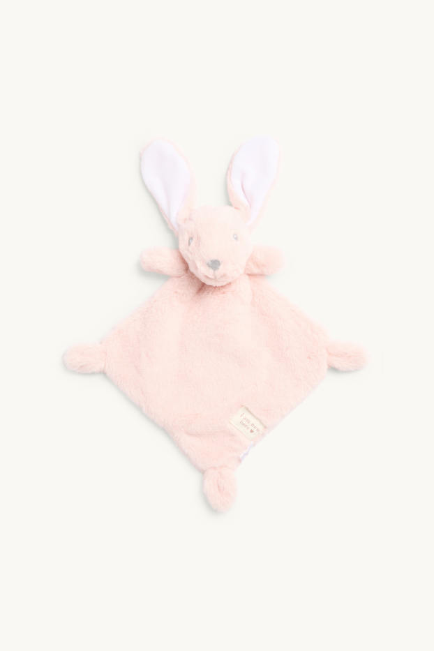 Unisex - Coniglietto - fazzoletto morbidone per neonati - rosa pallido