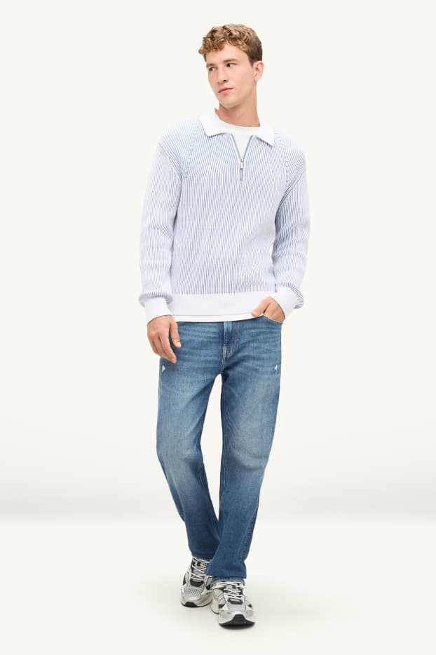 Bărbați - Straight jeans - denim-albastru