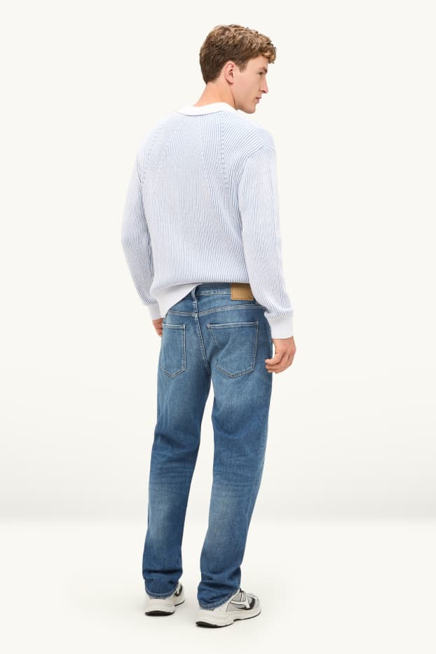 Bărbați - Straight jeans - denim-albastru