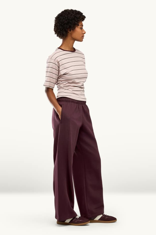 Donna - Pantaloni sportivi - bordeaux