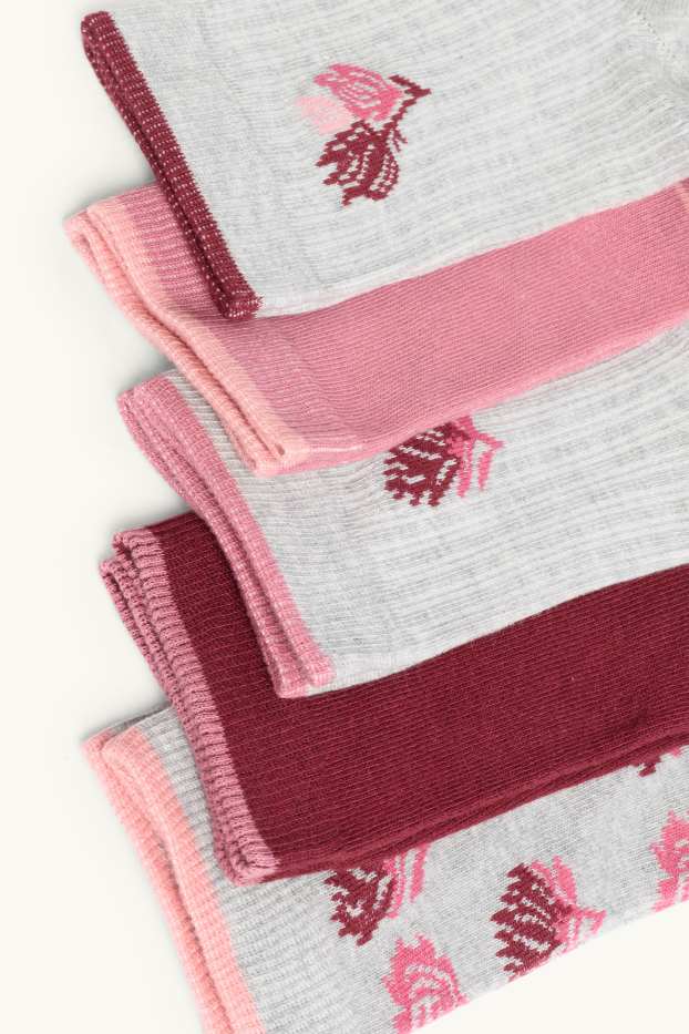 Women - Multipack of 5 - socks - rose
