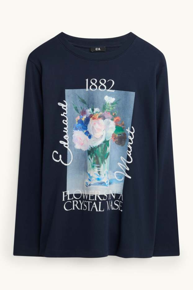 Damen - Langarmshirt - Regular Fit - Édouard Manet - dunkelblau
