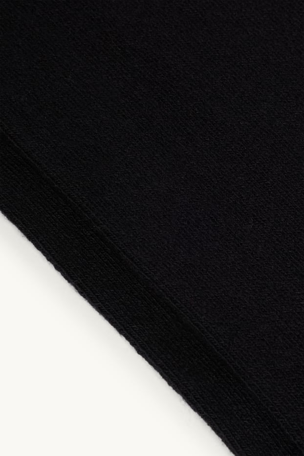 Women - Tights - ribbed - black