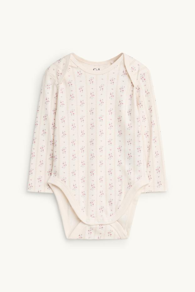 Bébés filles - Petites fleurs - body bébé - rose