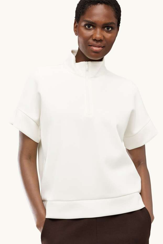 Damen - Sweatshirt - cremeweiss
