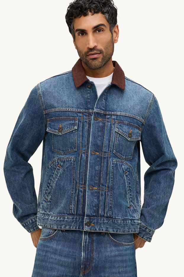 Men - Denim jacket - blue denim