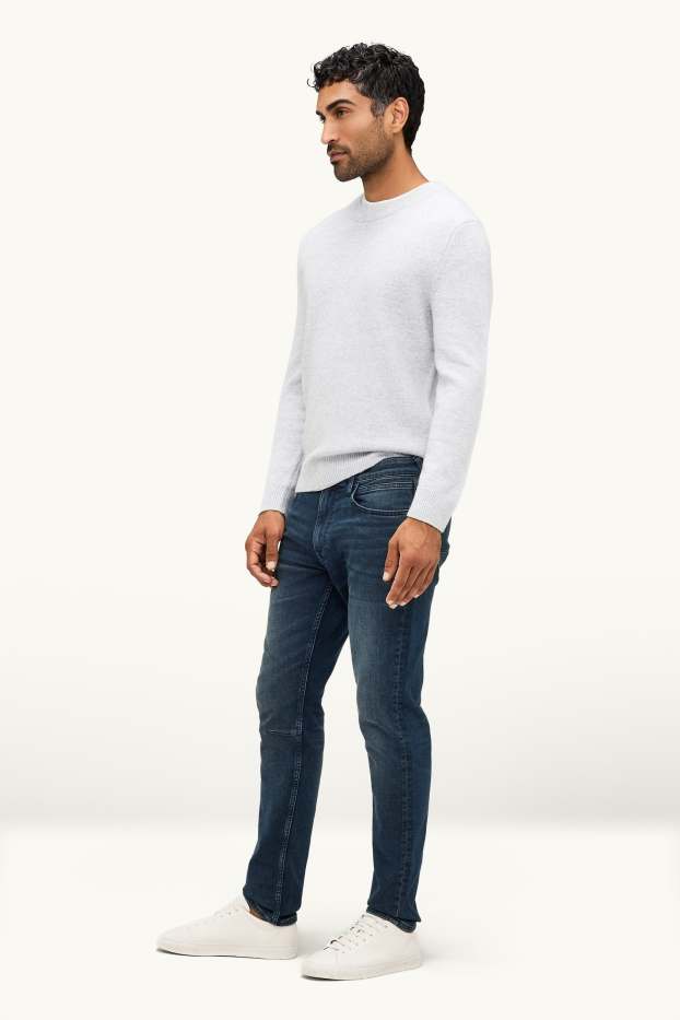 Bărbați - Slim jeans - Flex jog denim - LYCRA® - denim-albastru închis