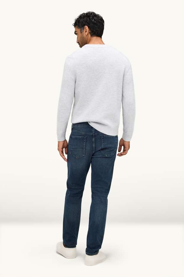 Bărbați - Slim jeans - Flex jog denim - LYCRA® - denim-albastru închis