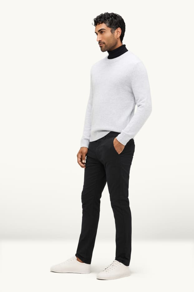 Herren - Chino - Slim Fit - Flex - schwarz