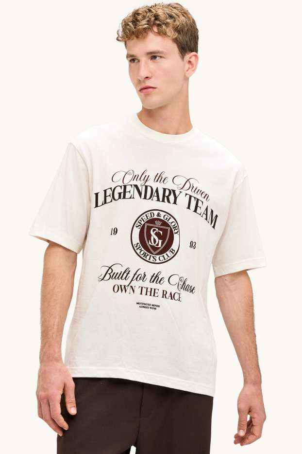 Herren - T-Shirt - Oversized - weiss