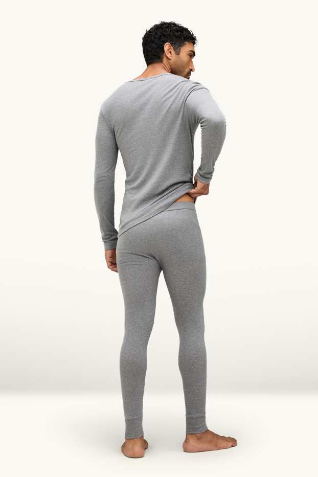 Home - Paquet de 2 - pantalons llargs interiors - gris jaspiat