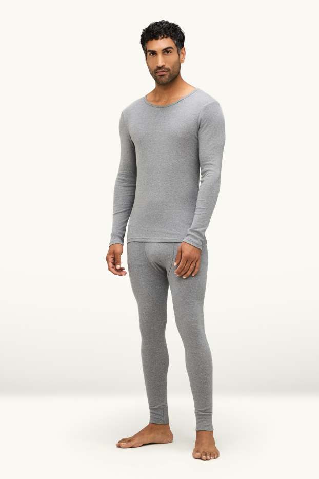 Home - Paquet de 2 - pantalons llargs interiors - gris jaspiat